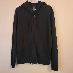 Untuckit Men's Black Hoodie Zip-up Hoodie, EUC, Medium